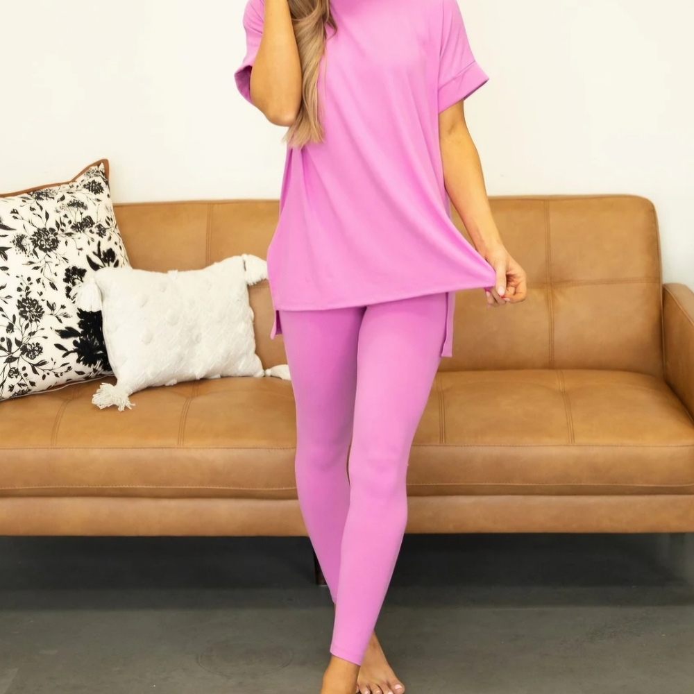 #90582 🛑S,L,XL Chic & Fabulous Top & Leggings Loungewear 2PC Set